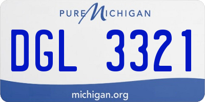 MI license plate DGL3321