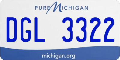 MI license plate DGL3322