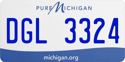 MI license plate DGL3324