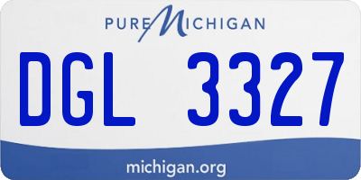 MI license plate DGL3327