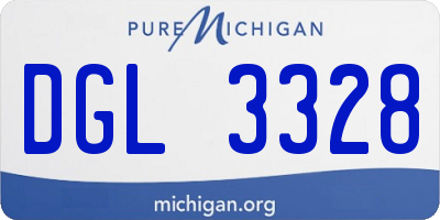 MI license plate DGL3328