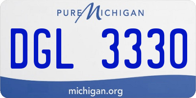 MI license plate DGL3330