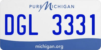 MI license plate DGL3331