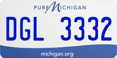 MI license plate DGL3332