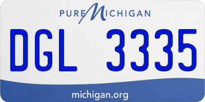 MI license plate DGL3335
