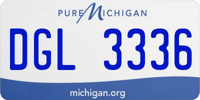 MI license plate DGL3336