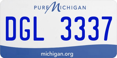 MI license plate DGL3337