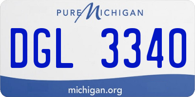 MI license plate DGL3340