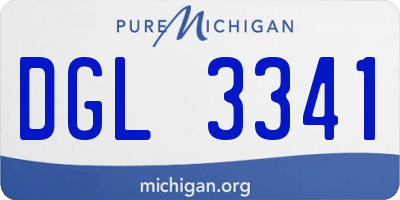 MI license plate DGL3341
