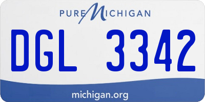 MI license plate DGL3342