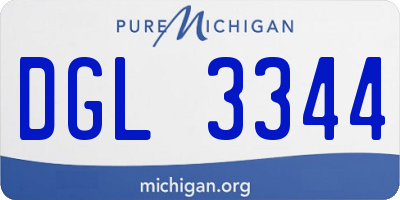 MI license plate DGL3344