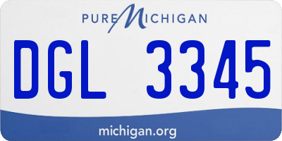 MI license plate DGL3345