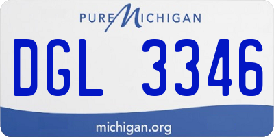 MI license plate DGL3346