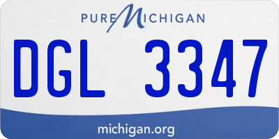 MI license plate DGL3347