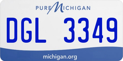 MI license plate DGL3349