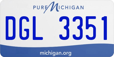 MI license plate DGL3351