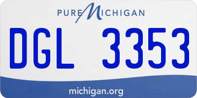 MI license plate DGL3353