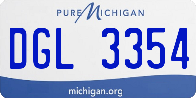 MI license plate DGL3354