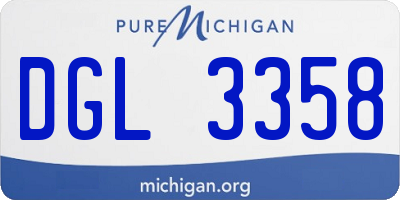 MI license plate DGL3358
