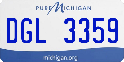 MI license plate DGL3359