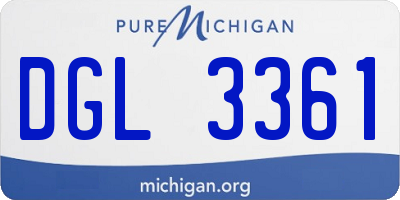 MI license plate DGL3361