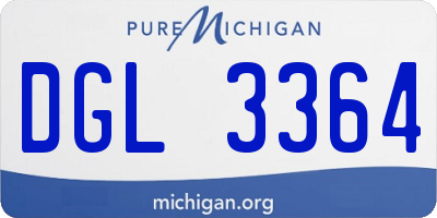 MI license plate DGL3364