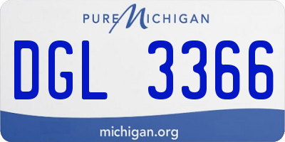 MI license plate DGL3366