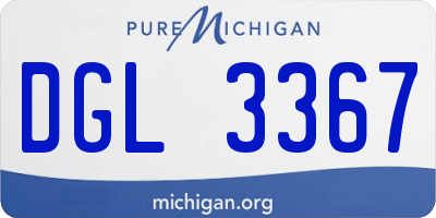 MI license plate DGL3367