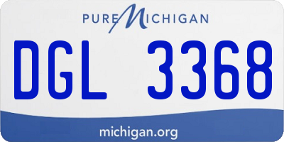 MI license plate DGL3368