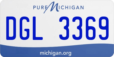 MI license plate DGL3369
