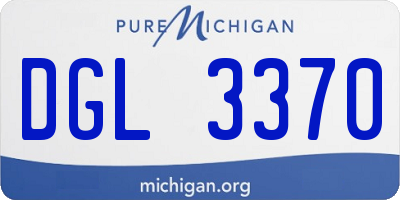 MI license plate DGL3370