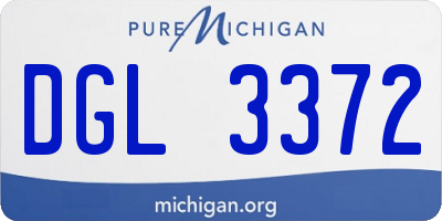 MI license plate DGL3372