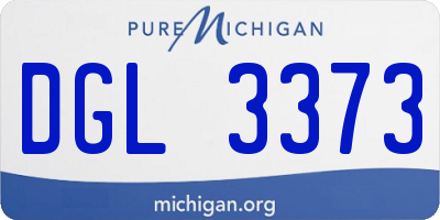 MI license plate DGL3373
