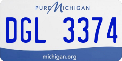 MI license plate DGL3374