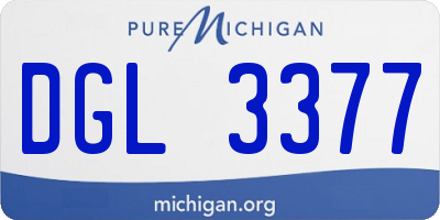 MI license plate DGL3377