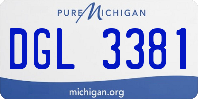 MI license plate DGL3381