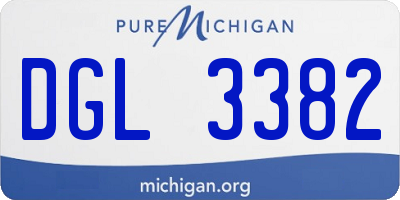 MI license plate DGL3382