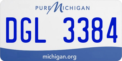 MI license plate DGL3384