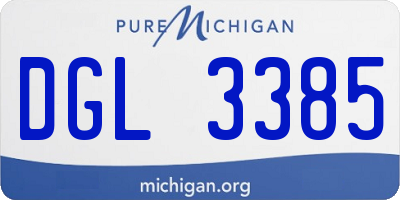 MI license plate DGL3385