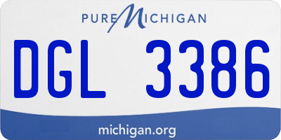 MI license plate DGL3386