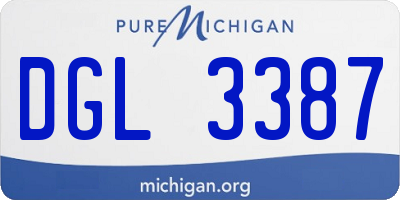 MI license plate DGL3387