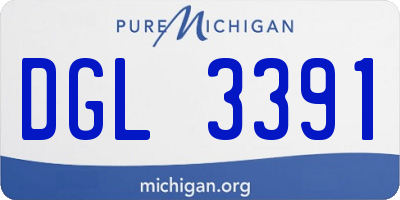 MI license plate DGL3391