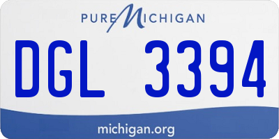 MI license plate DGL3394