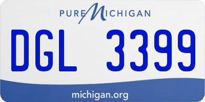 MI license plate DGL3399