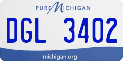 MI license plate DGL3402