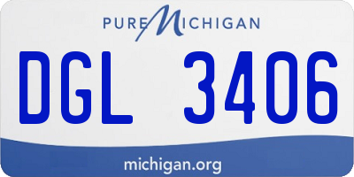 MI license plate DGL3406