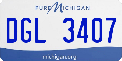MI license plate DGL3407
