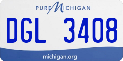 MI license plate DGL3408