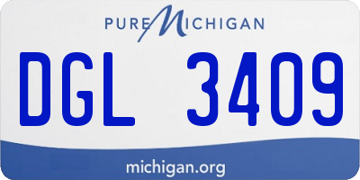 MI license plate DGL3409