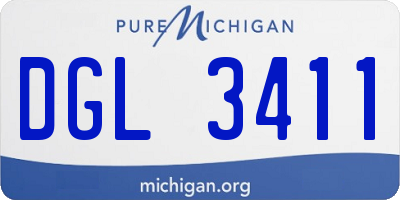 MI license plate DGL3411